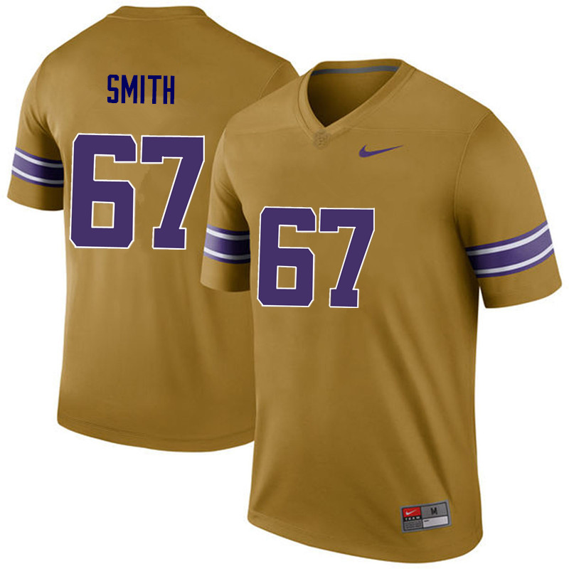 Men LSU Tigers #67 Michael Smith College Football Jerseys Game-Legend - Click Image to Close